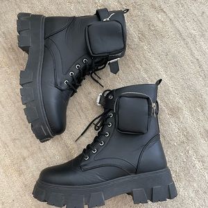 Combat Boot with Pouch